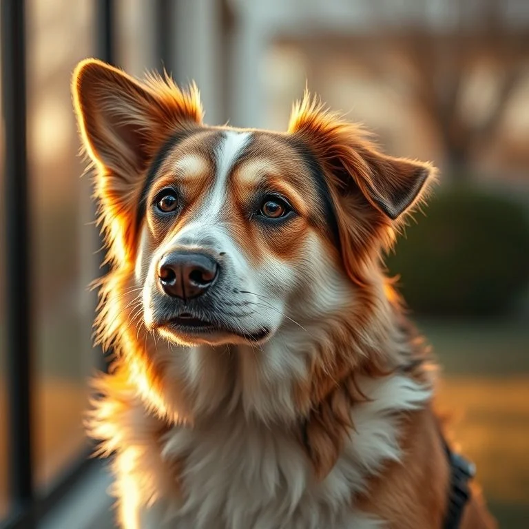 Artfully composed, macro close-up of a meticulously groomed, healthy dog's paw (Samoyed) resting on a luxurious fabric, with abstract, glowing geometric light patterns. Artistic, minimalist, ethereal glow.